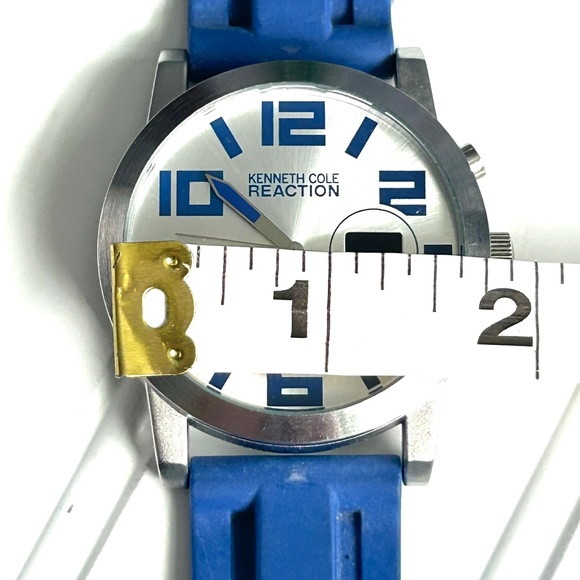 Kenneth Cole Reaction Mens Silicone Watch Blue - Picture 9 of 9